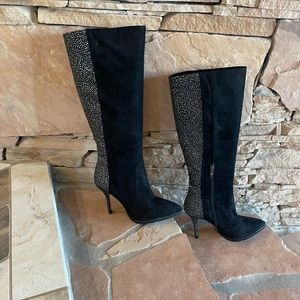 Enzo Angiolini Black suede knee high boots! Size 8.5
